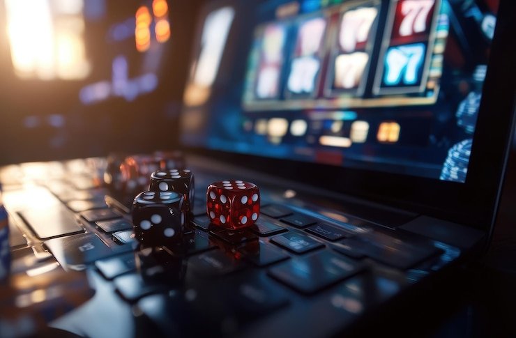Mobile interface showing slot batik77 game selection and account features